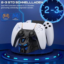 PS5 Controller Ladestation · Schnellladegerät für DualSense & Edge Controller, lädt in 2-3 Stunden